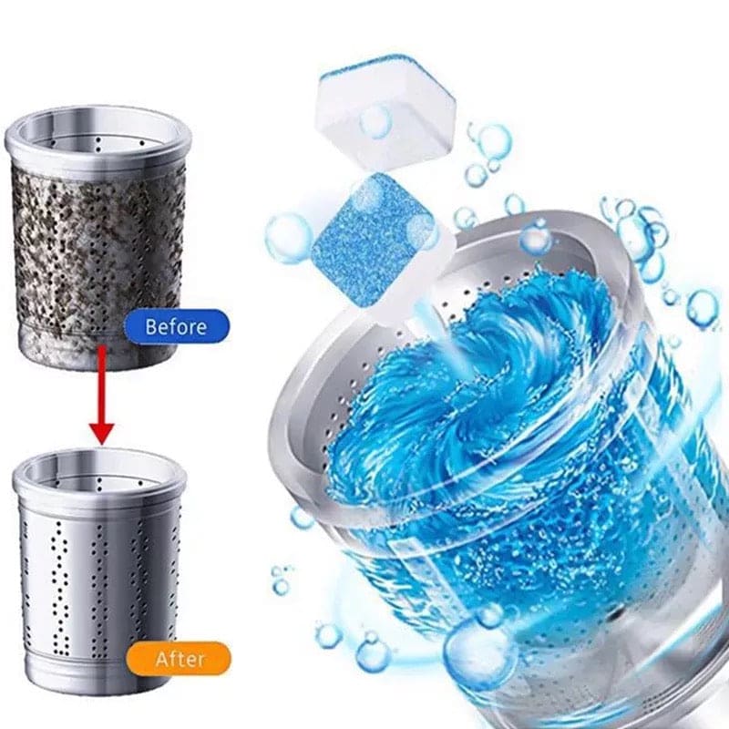 12 Pcs Washing Machine Cleaner Effervescent Tablet, Deep Cleaning Washing Deodorant, Washing Machine Cleaner Descale 12 Pcs Washing Machine Cleaner Effervescent Tablet, Deep Cleaning Washing Deodorant, Washing Machine Cleaner Descale